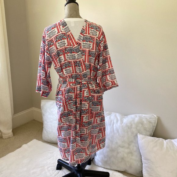Vintage Budweiser Logo Bathrobe - Picture 1 of 8
